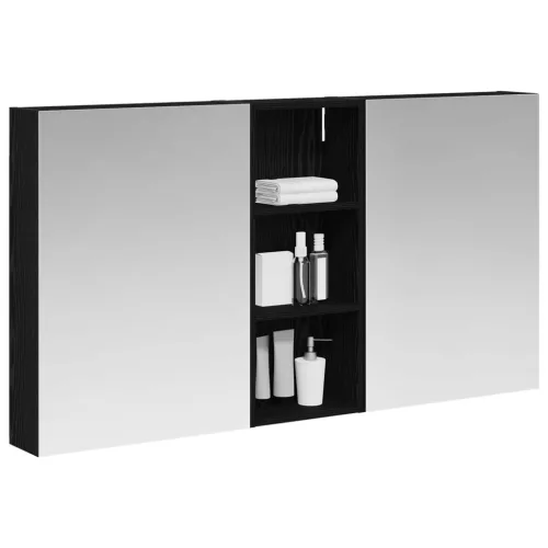  Fürdőszobai Szekrény Szett 3 pcs 130 x 14,5 x 70 cm Faanyag