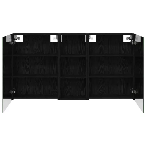  Fürdőszobai Szekrény Szett 3 pcs 130 x 14,5 x 70 cm Faanyag