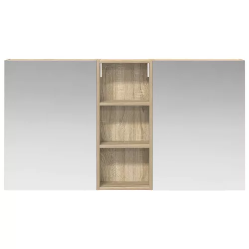  Fürdőszobai Szekrény Szett 3 pcs 130 x 14,5 x 70 cm Faanyag