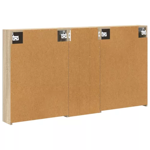  Fürdőszobai Szekrény Szett 3 pcs 130 x 14,5 x 70 cm Faanyag