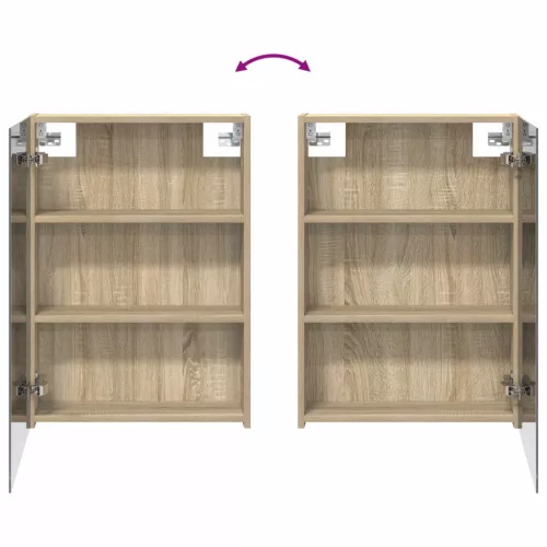  Fürdőszobai Szekrény Szett 3 pcs 130 x 14,5 x 70 cm Faanyag