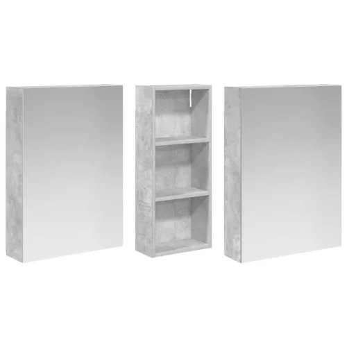  Fürdőszobai Szekrény Szett 3 pcs 130 x 14,5 x 70 cm Faanyag
