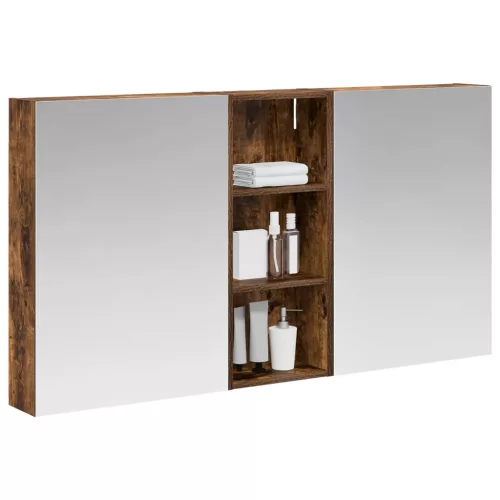  Fürdőszobai Szekrény Szett 3 pcs 130 x 14,5 x 70 cm Faanyag