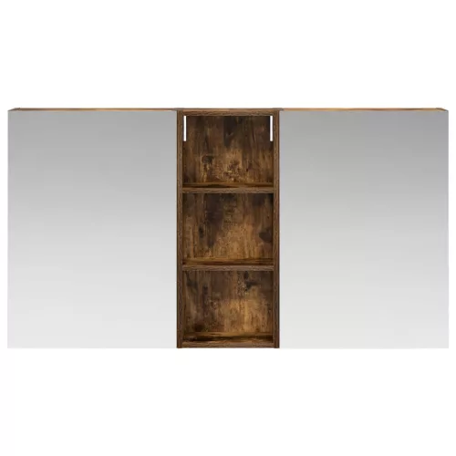  Fürdőszobai Szekrény Szett 3 pcs 130 x 14,5 x 70 cm Faanyag