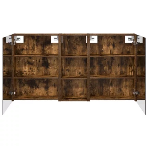  Fürdőszobai Szekrény Szett 3 pcs 130 x 14,5 x 70 cm Faanyag