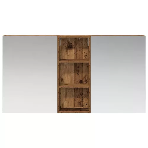  Fürdőszobai Szekrény Szett 3 pcs 130 x 14,5 x 70 cm Faanyag