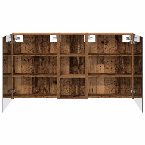  Fürdőszobai Szekrény Szett 3 pcs 130 x 14,5 x 70 cm Faanyag