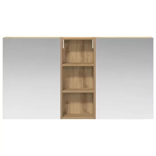  Fürdőszobai Szekrény Szett 3 pcs 130 x 14,5 x 70 cm Faanyag