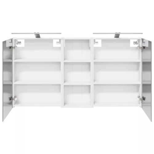  Fürdőszobai Szekrény Szett 3 pcs 130 x 14,5 x 70 cm Faanyag