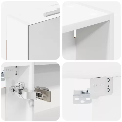  Fürdőszobai Szekrény Szett 3 pcs 130 x 14,5 x 70 cm Faanyag