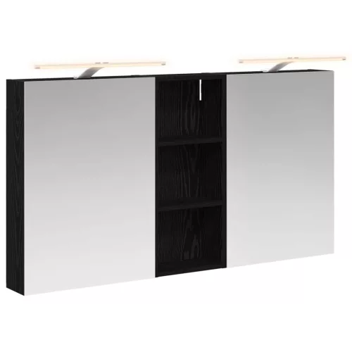  Fürdőszobai Szekrény Szett 3 pcs 130 x 14,5 x 70 cm Faanyag