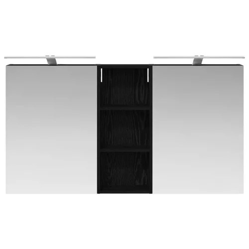  Fürdőszobai Szekrény Szett 3 pcs 130 x 14,5 x 70 cm Faanyag