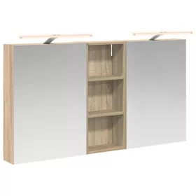    Fürdőszobai Szekrény Szett 3 pcs 130 x 14,5 x 70 cm Faanyag