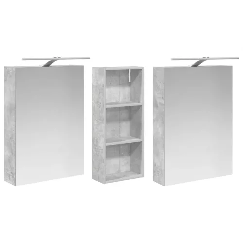  Fürdőszobai Szekrény Szett 3 pcs 130 x 14,5 x 70 cm Faanyag