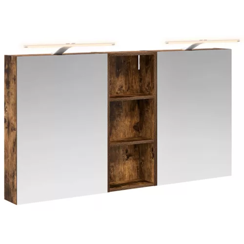  Fürdőszobai Szekrény Szett 3 pcs 130 x 14,5 x 70 cm Faanyag