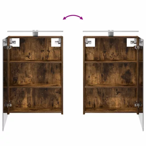  Fürdőszobai Szekrény Szett 3 pcs 130 x 14,5 x 70 cm Faanyag