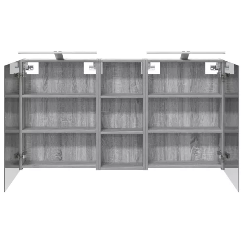  Fürdőszobai Szekrény Szett 3 pcs 130 x 14,5 x 70 cm Faanyag