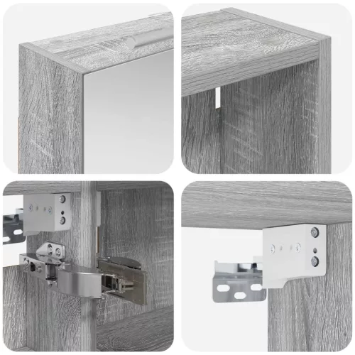  Fürdőszobai Szekrény Szett 3 pcs 130 x 14,5 x 70 cm Faanyag