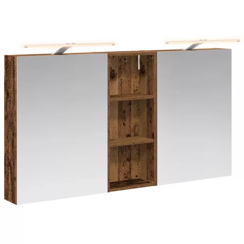  Fürdőszobai Szekrény Szett 3 pcs 130 x 14,5 x 70 cm Faanyag