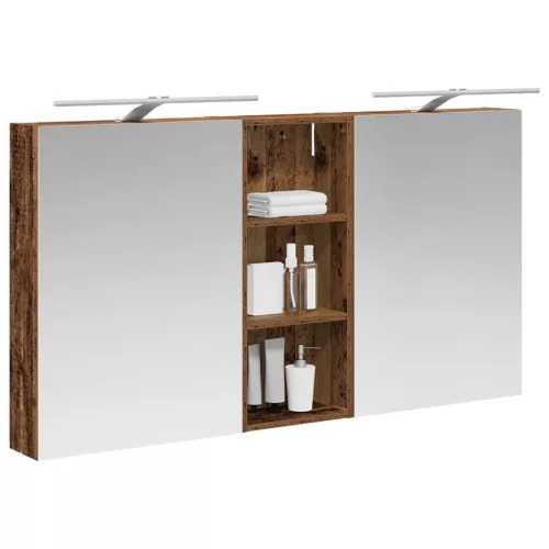  Fürdőszobai Szekrény Szett 3 pcs 130 x 14,5 x 70 cm Faanyag