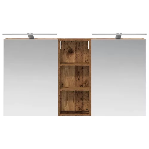  Fürdőszobai Szekrény Szett 3 pcs 130 x 14,5 x 70 cm Faanyag