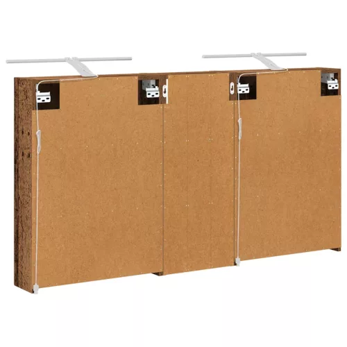  Fürdőszobai Szekrény Szett 3 pcs 130 x 14,5 x 70 cm Faanyag