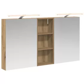    Fürdőszobai Szekrény Szett 3 pcs 130 x 14,5 x 70 cm Faanyag