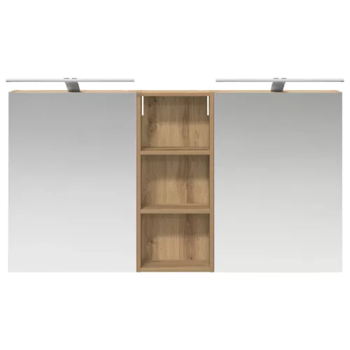  Fürdőszobai Szekrény Szett 3 pcs 130 x 14,5 x 70 cm Faanyag