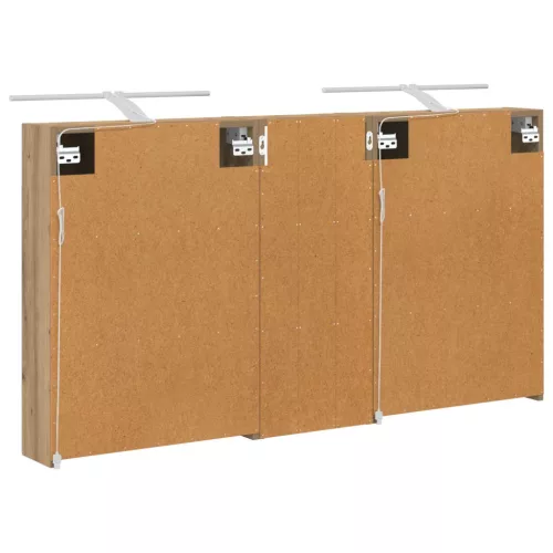  Fürdőszobai Szekrény Szett 3 pcs 130 x 14,5 x 70 cm Faanyag