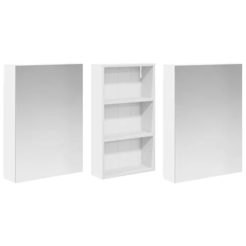  Fürdőszobai Szekrény Szett 3 pcs 140 x 14,5 x 70 cm Faanyag