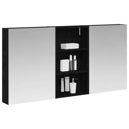  Fürdőszobai Szekrény Szett 3 pcs 140 x 14,5 x 70 cm Faanyag