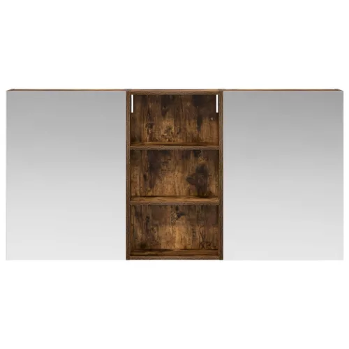  Fürdőszobai Szekrény Szett 3 pcs 140 x 14,5 x 70 cm Faanyag