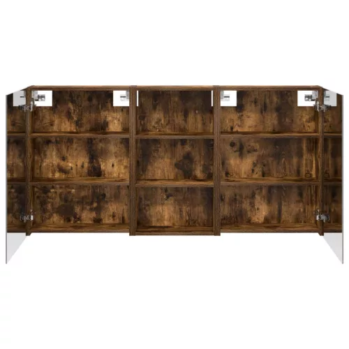  Fürdőszobai Szekrény Szett 3 pcs 140 x 14,5 x 70 cm Faanyag