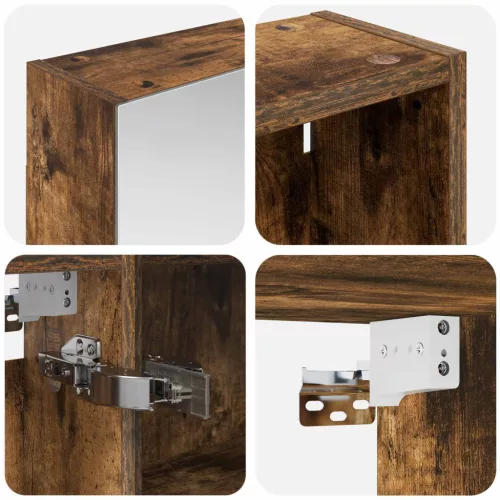  Fürdőszobai Szekrény Szett 3 pcs 140 x 14,5 x 70 cm Faanyag