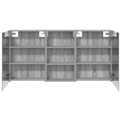  Fürdőszobai Szekrény Szett 3 pcs 140 x 14,5 x 70 cm Faanyag