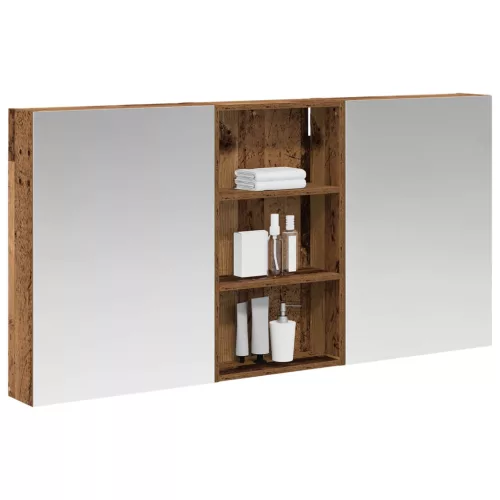  Fürdőszobai Szekrény Szett 3 pcs 140 x 14,5 x 70 cm Faanyag