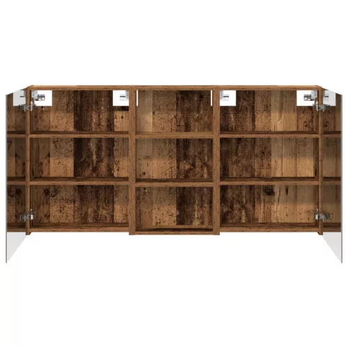  Fürdőszobai Szekrény Szett 3 pcs 140 x 14,5 x 70 cm Faanyag