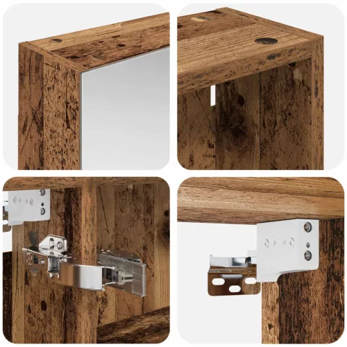  Fürdőszobai Szekrény Szett 3 pcs 140 x 14,5 x 70 cm Faanyag