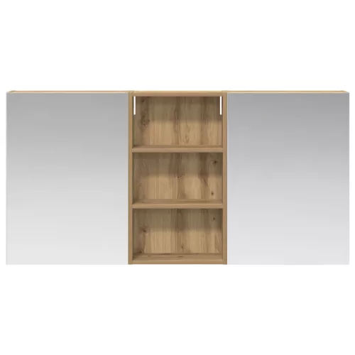  Fürdőszobai Szekrény Szett 3 pcs 140 x 14,5 x 70 cm Faanyag