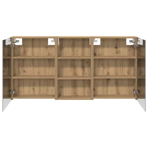  Fürdőszobai Szekrény Szett 3 pcs 140 x 14,5 x 70 cm Faanyag