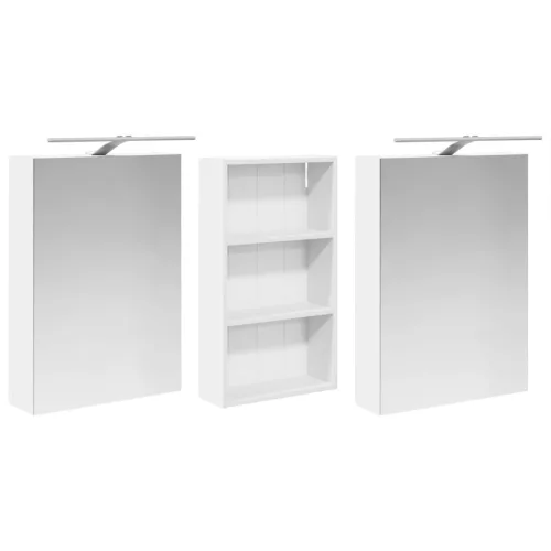  Fürdőszobai Szekrény Szett 3 pcs 140 x 14,5 x 70 cm Faanyag