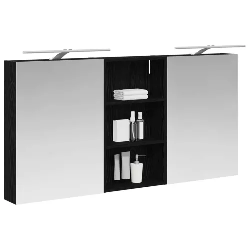  Fürdőszobai Szekrény Szett 3 pcs 140 x 14,5 x 70 cm Faanyag