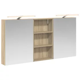    Fürdőszobai Szekrény Szett 3 pcs 140 x 14,5 x 70 cm Faanyag