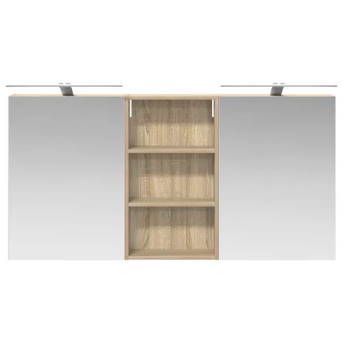  Fürdőszobai Szekrény Szett 3 pcs 140 x 14,5 x 70 cm Faanyag