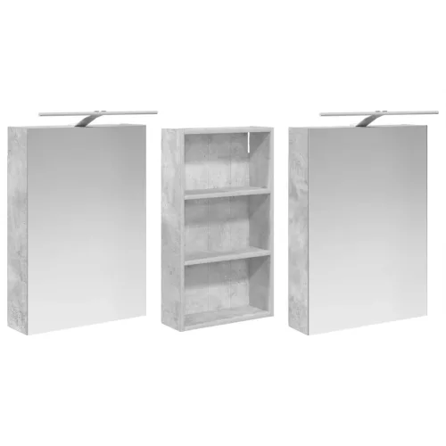  Fürdőszobai Szekrény Szett 3 pcs 140 x 14,5 x 70 cm Faanyag