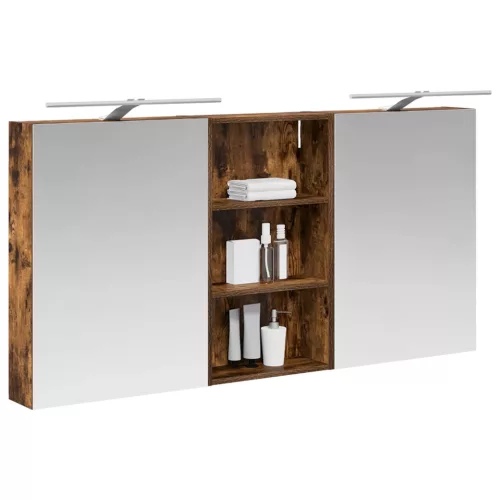  Fürdőszobai Szekrény Szett 3 pcs 140 x 14,5 x 70 cm Faanyag