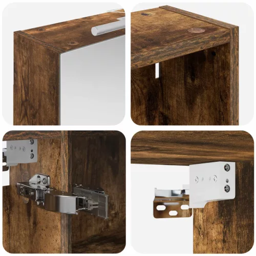  Fürdőszobai Szekrény Szett 3 pcs 140 x 14,5 x 70 cm Faanyag