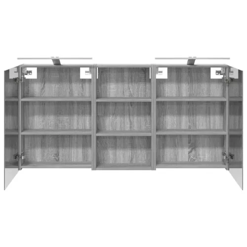  Fürdőszobai Szekrény Szett 3 pcs 140 x 14,5 x 70 cm Faanyag