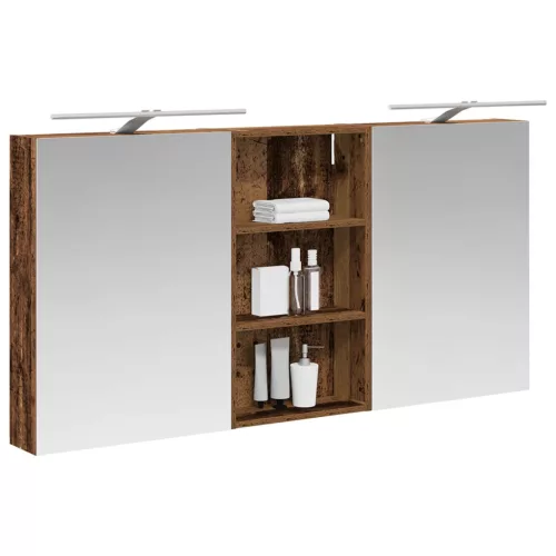  Fürdőszobai Szekrény Szett 3 pcs 140 x 14,5 x 70 cm Faanyag