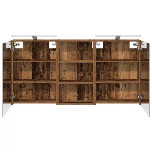  Fürdőszobai Szekrény Szett 3 pcs 140 x 14,5 x 70 cm Faanyag